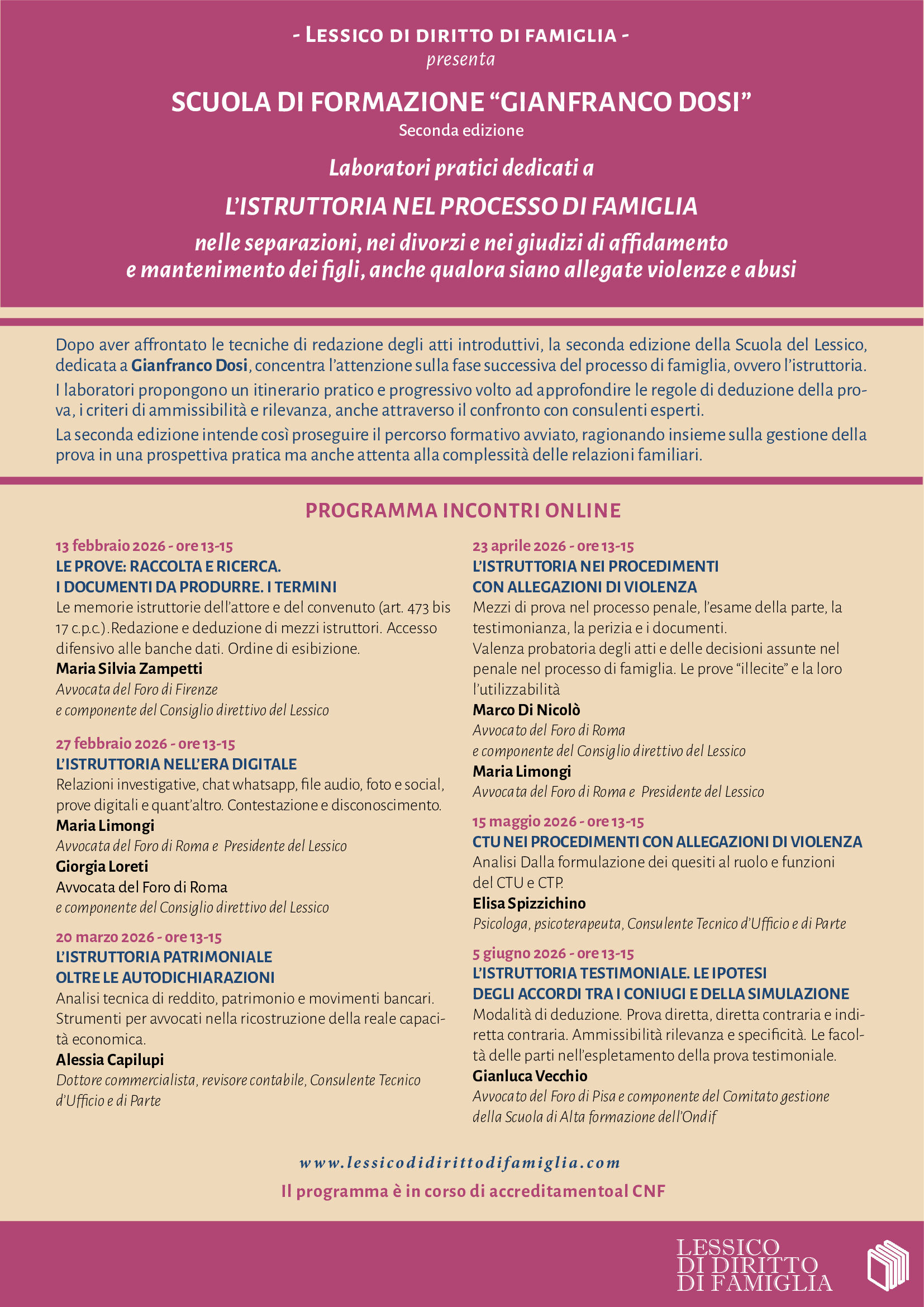 locandina Modulo Scuola Formazione Febbraio